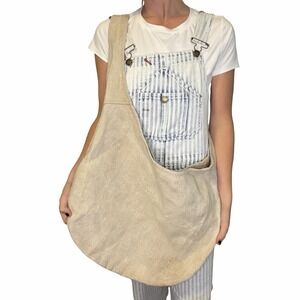 CP Shades 100% Cotton Crossbody Tote Beige Neutral Farmers Market Bag